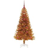 vidaXL Božično drevo med 150 LED z stojalom Zlata 120 cm PET | Shoptok.si