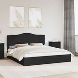 vidaXL Krevetna konstrukcija Crna 200 x 200 cm Konstruirano drvo | shoptok.hr