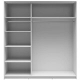 MID.YOU omara z drsnimi vrati, bela, visoki sijaj | Shoptok.si