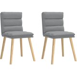 vidaXL Jedilni stoli 2 kosa svetlo sivo blago | Shoptok.si