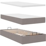 vidaXL Otomanski posteljni okvir z vzmetnico taupe 90x190 cm blago, (21608684) | Shoptok.si