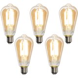 LUEDD Komplet 5 Smart E27 zatemnitev v Kelvin LED svetilka ST64 goldline 7W 700 lm 1800-4000K Cene