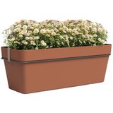  PE KORITO Z VODNO REZERVO CAPRI BALKONSKI SET TERRACOTTA 50X28.5 CM | Shoptok.si