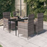  5-dijelni vrtni blagovaonski set s jastucima sivi | shoptok.hr