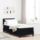 Postelja z vzmetnico z vzmetnico Črna 80 x 200 cm blago, (5000125910)