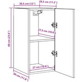TV ormarić boja hrasta sonoma 30,5x30x60 cm konstruirano drvo | shoptok.hr
