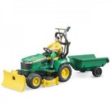 Bruder traktor jd sa prednjim čistačem i prikolicom ( 621049 ) Cene