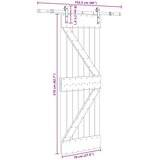  Klizna vrata NARVIK Prirodna i crna 70 x 210 cm (152,5 cm) | Eponuda.com