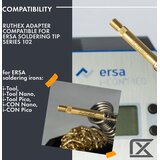 ruthex 2x adapterja za spajkalne konice za serije 832, 842 in 102 znamke ERSA - 1 k. | Shoptok.si