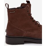 Big Star Suede Warm Ankle Boots For Men With Zipper OO174229 Brown | Shoptok.si