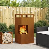 vidaXL Corten jeklo / Rjava Corten jeklo 50 x 50 x 100 cm Zunanji ogenj Cene