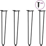  Ukosne noge za konzolne stoliće za konzolni stolić od 4 kom. Crne 72 cm Puni čelik | shoptok.hr