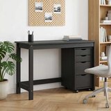  Set stola i pokretnog ormara MOSS 2 pcs Crna | Shoptok.si