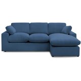 Bobochic Paris Modra kotna sedežna garnitura iz rebrastega žameta Belair – | Shoptok.si