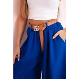 Kesi Włoski Wide-leg belted trousers cornflower blue | shoptok.hr