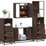 vidaXL 4-dijelni set kupaonskog namještaja boja smeđeg hrasta drveni | shoptok.hr