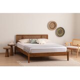Kalune Design Zakonska postelja iz masivne smreke z letvenim dnom 180x200 cm v naravni barvi/temno rjava Izabelya – | Shoptok.si
