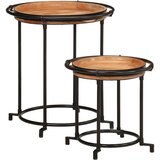 vidaXL 2 kosa stranske mize Set masivni les Acacia | Shoptok.si
