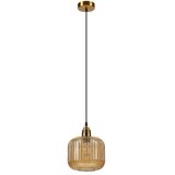 Luster na sajli MILOU 1xE27/15W/230V zlatna/zadimljeno bež | Eponuda.com