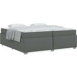  Konstrukcija postelje Temno siva 200 x 200 cm blago | Shoptok.si
