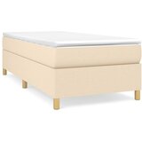 Maison Chic Posteljni okvir - Enojna postelja - Postelja za odrasle brez vzmetnice Cream 80x200cm tkanina-J11625, (21766982) | Shoptok.si