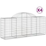  Lučne gabionske košare 4 kom 200x50x80/100 cm pocinčano željezo | shoptok.hr