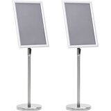  Stojala za plakate 2 pcs srebrna 45 x 32,7 x 108 cm Aluminij, (5000201012) Slike