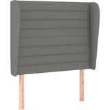  Uzglavlje s ušima tamnosivo 103x23x118/128 cm od tkanine | shoptok.hr