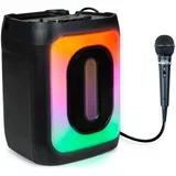 PARTY, Bluetooth 30W Karaoke zvočnik s svetlobnimi učinki in mikro žično 4M, Črna, (5000141446)