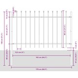  Vrtna ograda Woerden s vrhom koplja čelik 181x80 cm crna | shoptok.hr