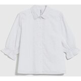 Marisse Cotton Shirt With Puffed Sleeves, White | Shoptok.si