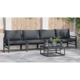 vidaXL Sjedeća garnitura za vrt 4 pcs Antracitno siva Čelik | shoptok.hr