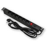 LAN-TEC PD.0601.001 - 19" npr. panel, 1U, 6 x 230 V, stikalo, varovalka Cene