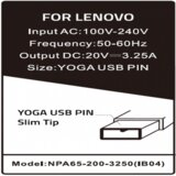 Gembird NPA65 200 3250 IB04 punjač za laptop 65W 20V 3.25A, USB PIN Yellow 810 Alt=IB08 Cene