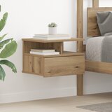 vidaXL lebdeča nočna omarica iz hrasta 40x31x27 cm inženirski les | Shoptok.si