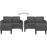  Dvosjed s ležaljkom u obliku slova L, tamno siva, 125 cm, lanena | Eponuda.com