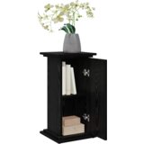 vidaXL Razstavno stojalo s shranjevanjem Črno leseno 31x30x60 cm Umetno les | Shoptok.si