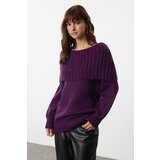 Trendyol Plum Soft Texture Cowl Neck Knitwear Sweater Cijene