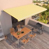  Tenda na automatsko uvlačenje 600x350 cm žuto-bijela Cijene