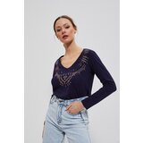 Moodo Cotton blouse with rhinestones Cene