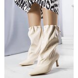 Gemre Beige low-heeled ankle boots Jabari | shoptok.hr