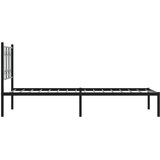  Metalni okvir za krevet s uzglavljem crni 80x200 cm | shoptok.hr