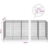  Gabion s žicom debljine 5 mm i mrežom 5x10 cm 750x100x100 cm - 100 cm 100 cm 750 cm | shoptok.hr