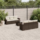  7-dijelni set vrtnih sofa od poliratana s jastucima smeđi | shoptok.hr