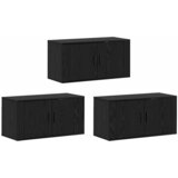  Zidni TV ormar set Zidne 3 pcs Crni hrast 80 x 34,5 x 40 cm | shoptok.hr