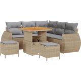 8 komadni vrtni sofa set s jastučićima Bež poli ratan akacija | shoptok.hr