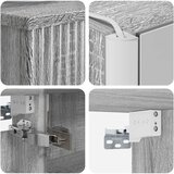  Set ormarića za kupaonicu 4 pcs Siva Sonoma 43 x 11,5 x 60,5 cm | shoptok.hr