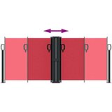  Uvlačiva bočna tenda 100 x 600 cm crvena | shoptok.hr
