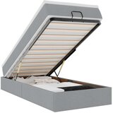  Otomanski okvir kreveta s madraca svijetlosivi 80x200cm tkanine | shoptok.hr