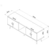 Hanah home tv polica cey walnut